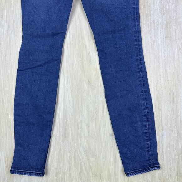 Good American Good Waist Distressed Skinny Stretch Slim Denim Jeans GW113T 4/27 - Picture 9 of 16